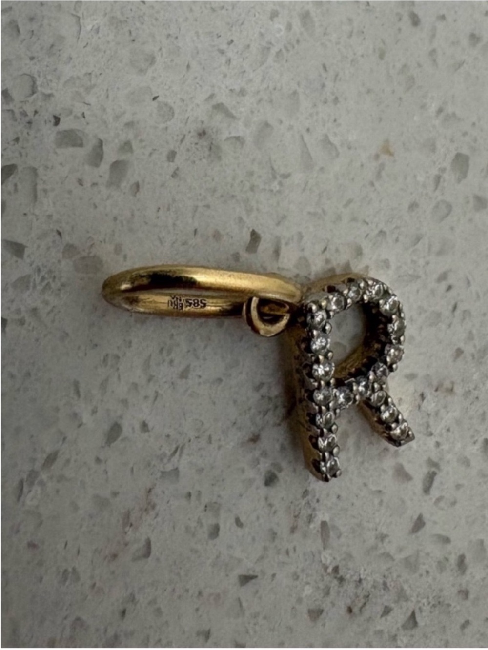 BRUNA THE LABEL LAB-GROWN DIAMOND LETTER CHARM - Picture 8 of 11